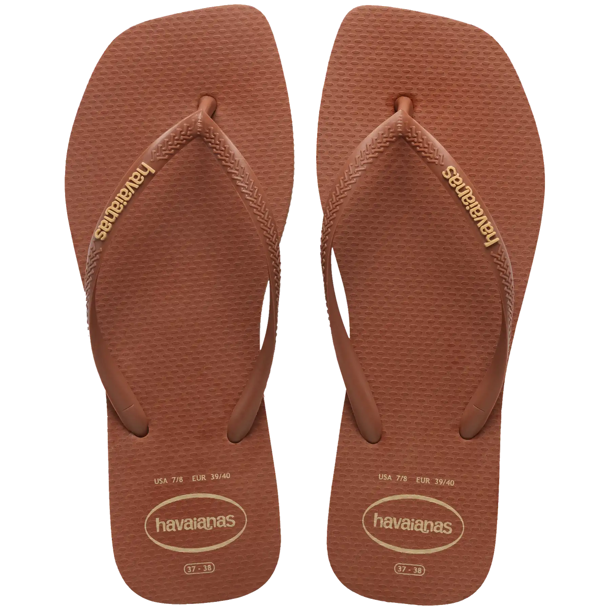 Women's Slim Square Logo Pop Up Flip Flops