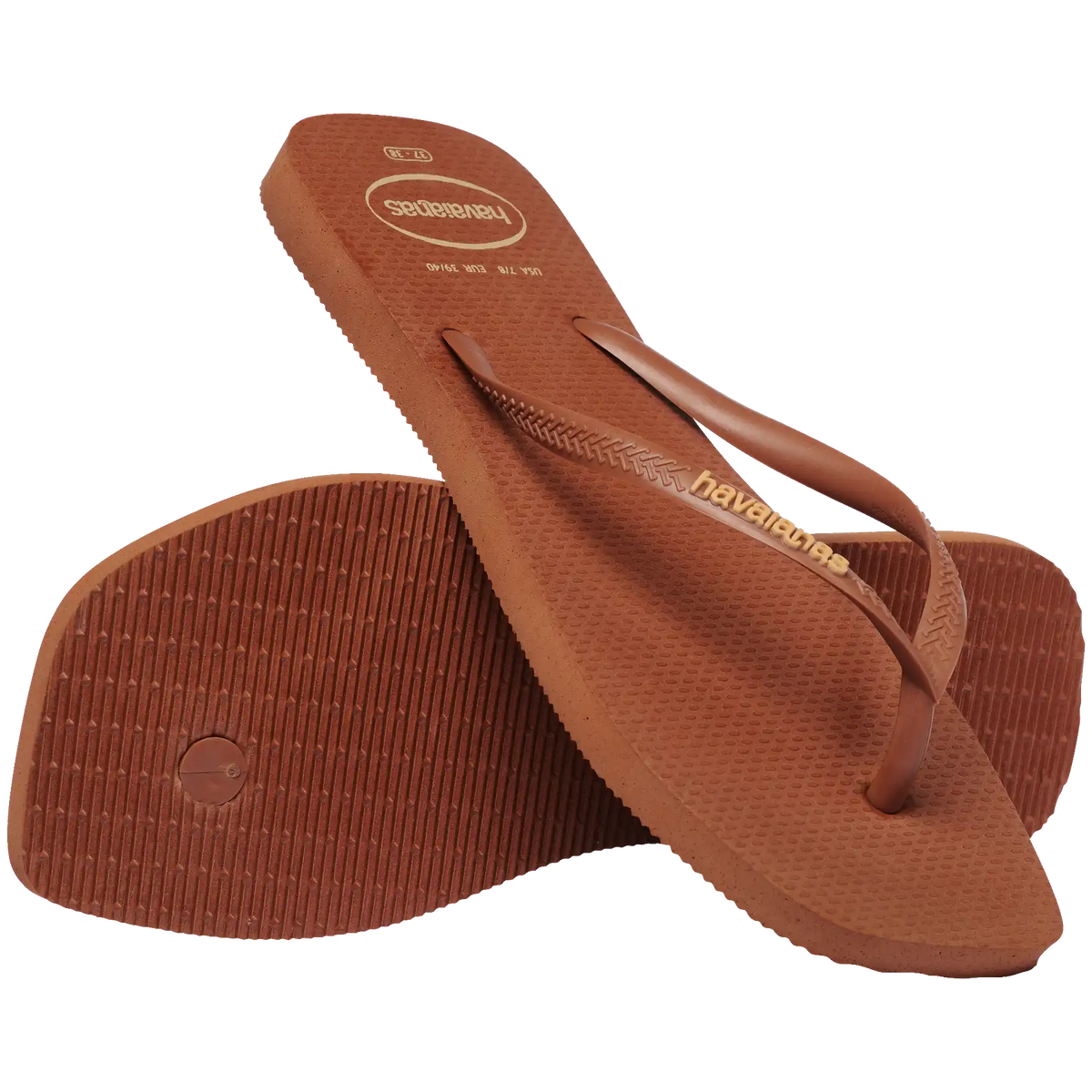 Women's Slim Square Logo Pop Up Flip Flops
